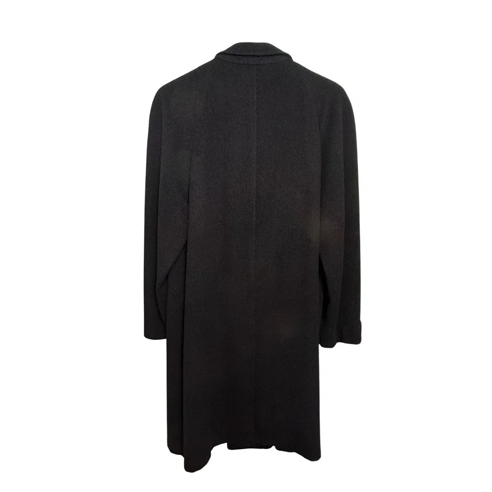CROSSLAND Wool Overcoat Mens 42R Black Season Skipper Dormeuil‎